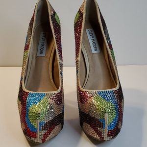 Beautiful Steve Madden rhinestone high heels